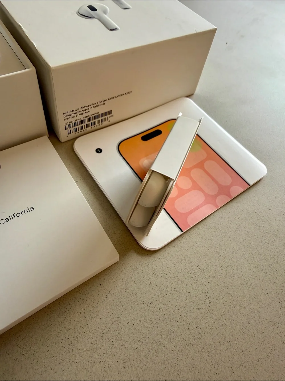 Apple White AirPods Pro 3rd Generation with White Charging Case and Accessories✨